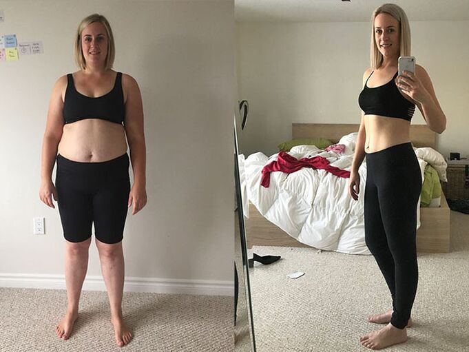 Before and after super fast weight loss in a week at home