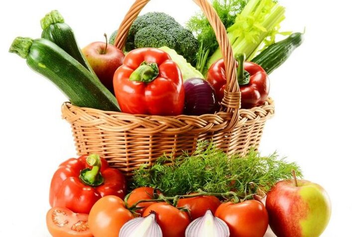 Vegetable basket for dieters with 6 petals