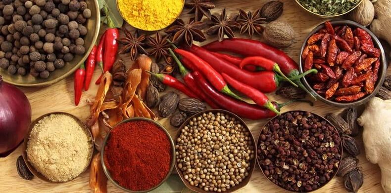During the diet for people with pancreatitis, it is necessary to remove spices and seasonings from the diet. 